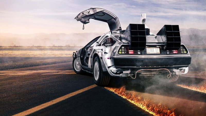 DeLorean, car, Back to the Future, 1080P