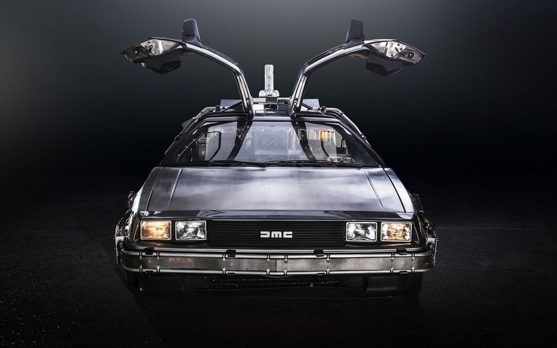 Back to the Future, movies, DeLorean, 1080P, car