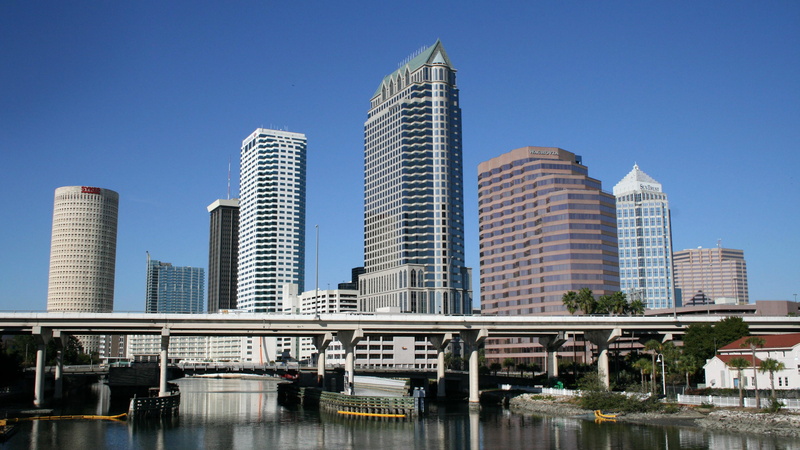 office building exterior, transportation, Tampa, Downtown, Florida, urban Skyline, city life, uSA, architecture, reflection, travel destinations, sky, tampa