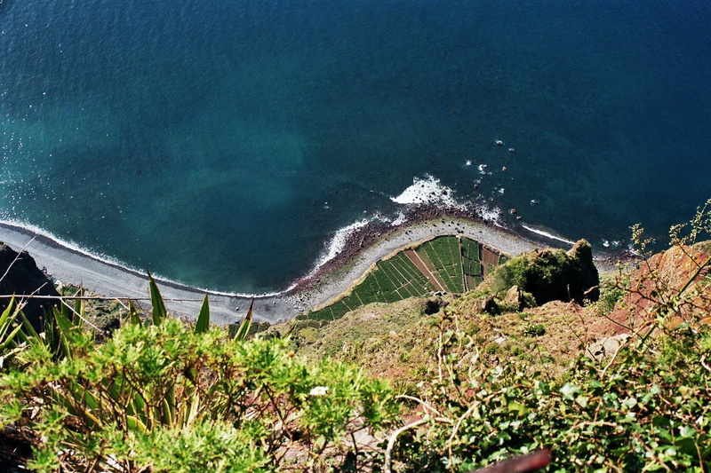 transportation, Madeira, Ocean, built structure, architecture, high angle view, cliff, no people, land, tranquility, beauty in nature, mountain, Sea, High
