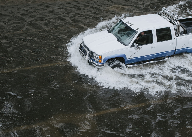 street, nautical vessel, redneck, flood, irma, truck, splash, 2K, water, no people, jacksonville, blurred motion, outdoors, travel, deisel, big truck