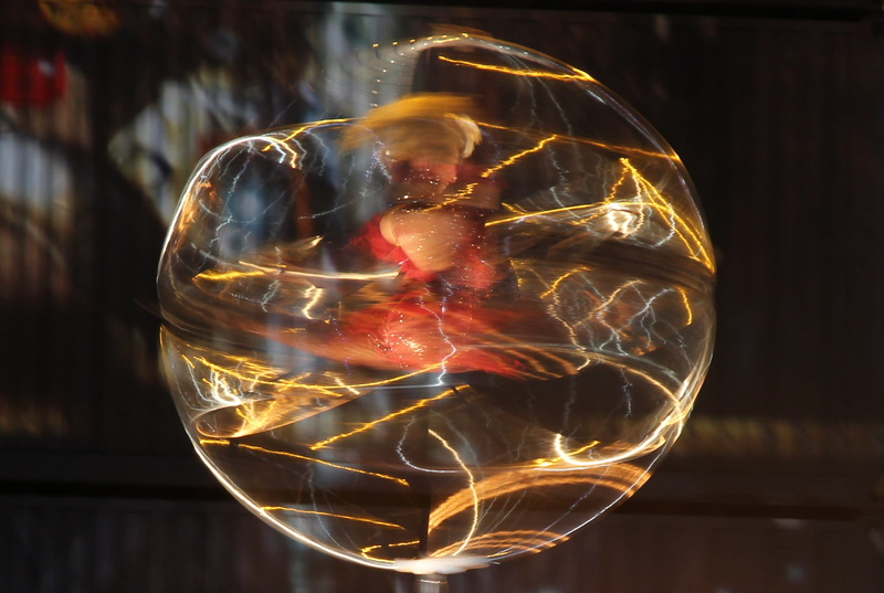 digital composite, glass - material, balancing, illuminated, quebec city, table, woman spinning, performance, no people, art, performer, spinning, close-up