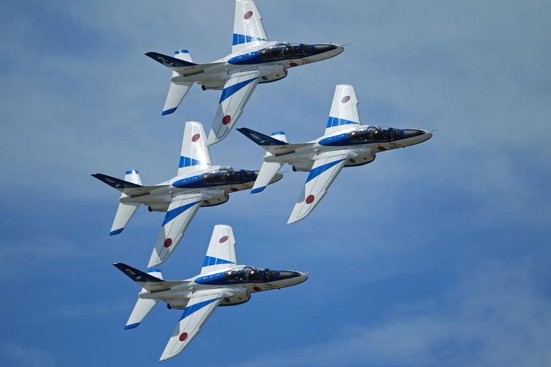 holiday, flight, group, 1080P, Kawasaki T-4, Blue Impulse