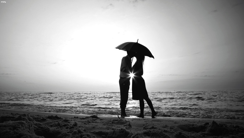 people, 4K, Sun, men, women, beach, sea, umbrella