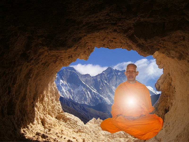 himalayas, day, activity, asia, orange, adventure, getting away from it all, rock formation, one person, 1080P, people, enlightenment, one man only, monastery
