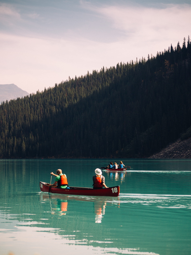 real people, lifestyles, tree, getting away from it all, trees, view, nautical vessel, lake, forest, leisure activity, beauty in nature, adventure, water