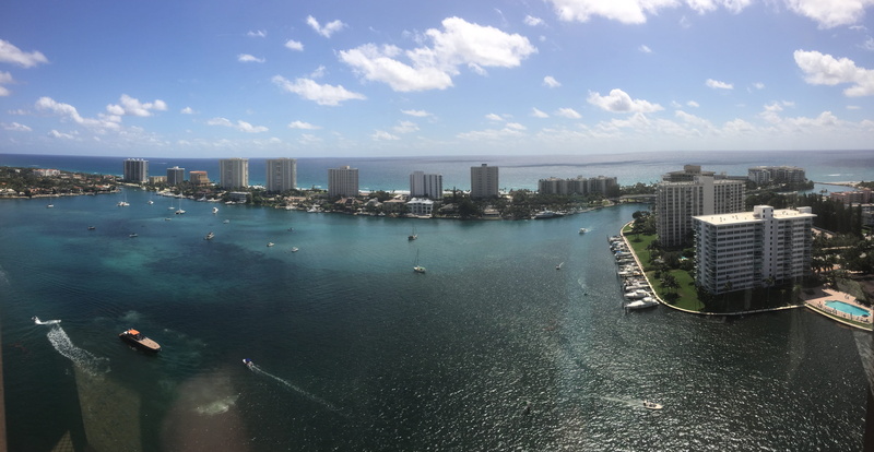 boats, cloud - sky, residential district, day, skyscraper, ocean, no people, built structure, city, office building exterior, high angle view, 5K, water