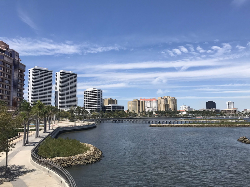 modern, no people, nature, intracoastal waterway, cityscape, river, water, promenade, outdoors, west palm beach, building, landscape, building exterior