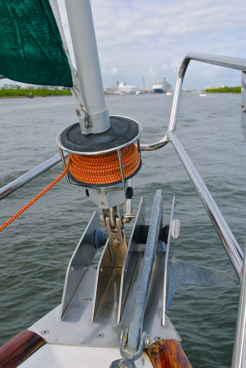 day, intracoastal, rope, winch, nature, nautical vessel, water, metal, florida, mode of transportation, moored, rigging, focus on foreground, close-up