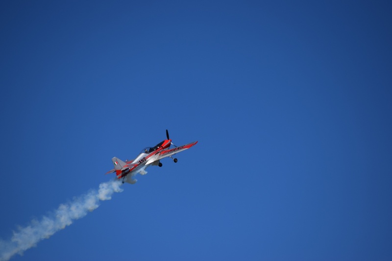airshow, motion, acrobatic, evolution, fly, danger, plane, air, copy space, smoke - physical structure, low angle view, aerospace industry, day, on the move