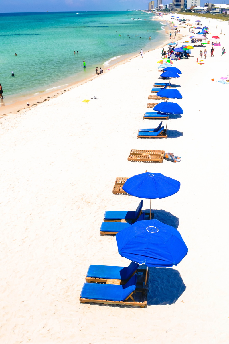 panama city beach, trip, sea, high angle view, vacations, lifestyles, beauty in nature, water, incidental people, bright, happy, blue, pattern, day, lifestyle