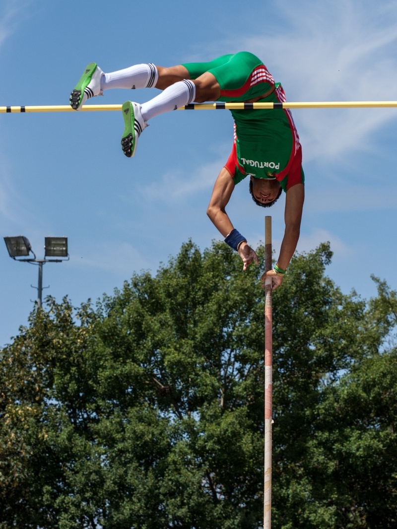 pole vault, excitement, day, outdoors, sport, sky, athletics, enjoyment, men, real people, people, skill, full length, lifestyles, nature, plant, low angle view