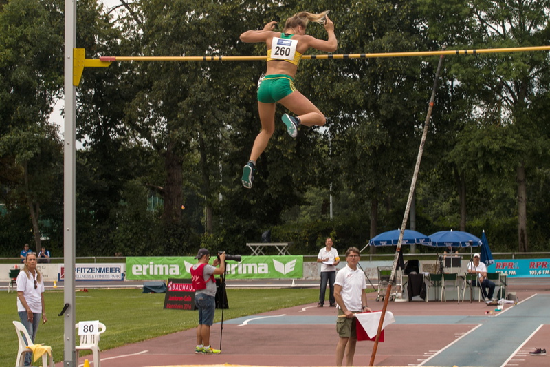 athletics, playing, jumping, child, motion, day, plant, vitality, tree, outdoors, full length, group of people, lifestyles, men, pole vault, junior gala