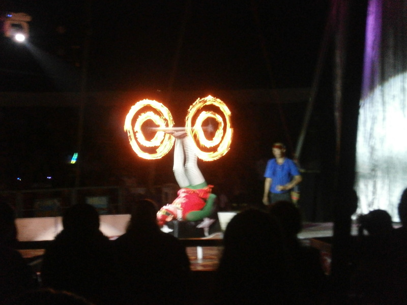 skill, unrecognizable person, standing, clown, men, adult, night, outdoors, incidental people, blurred motion, cirque, mexico, villahermosa, celebration