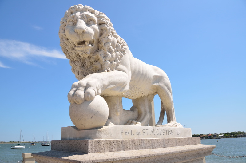 art, stone, tourism, lion, creativity, no people, bridge, landmark, suspension, architecture, 4K, symbol, augustine, nobody, travel, feline, river, city