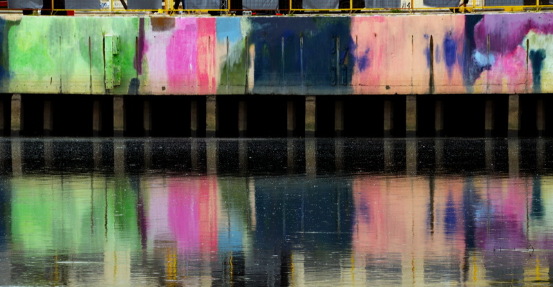 paint, reflection, auto post production filter, caminito, variation, multi colored, no people, buenos aires, argentina, lake, day, reconquista river, 4K
