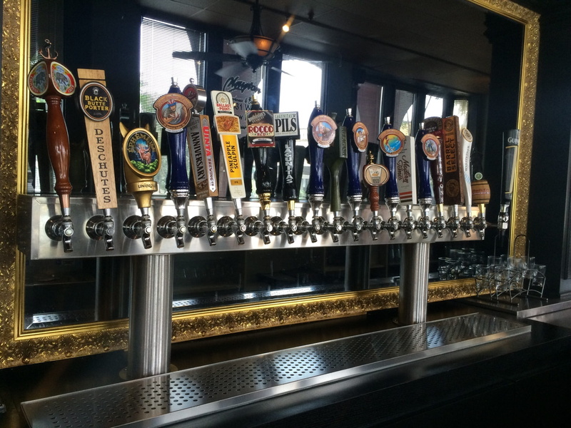 craftbeer, bar counter, day, illuminated, store, musical equipment, Surf Fishing, no people, 1080P, food and drink, Ipa, musical instrument, large group of objects