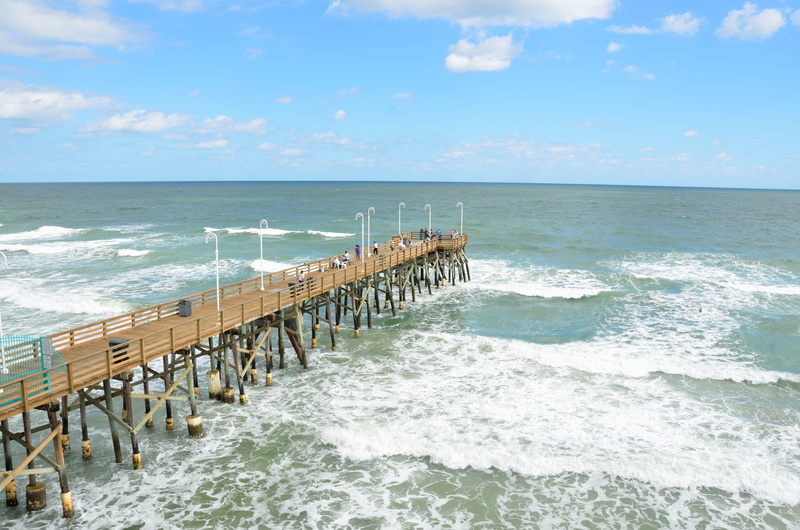 scenics, reel, motion, pier, shore, Ocean, surfing, travel, fishing, recreation, horizon over water, leisure, waves, land, people, Pier, rod, coast, horizon