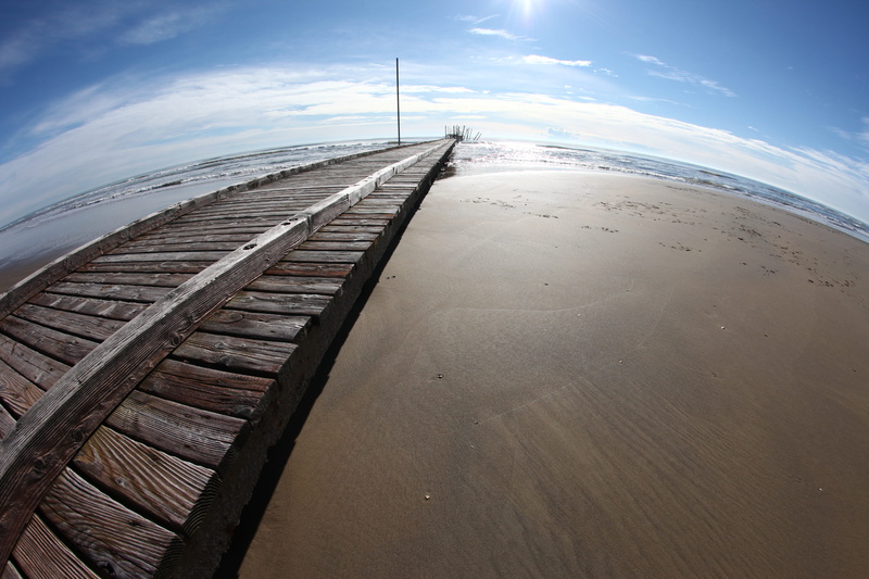 outdoors, scenic, horizon over water, shore, sand, sunrise, no people, land, wood planks, sea, wood - material, horizon, sun, travel, beauty in nature