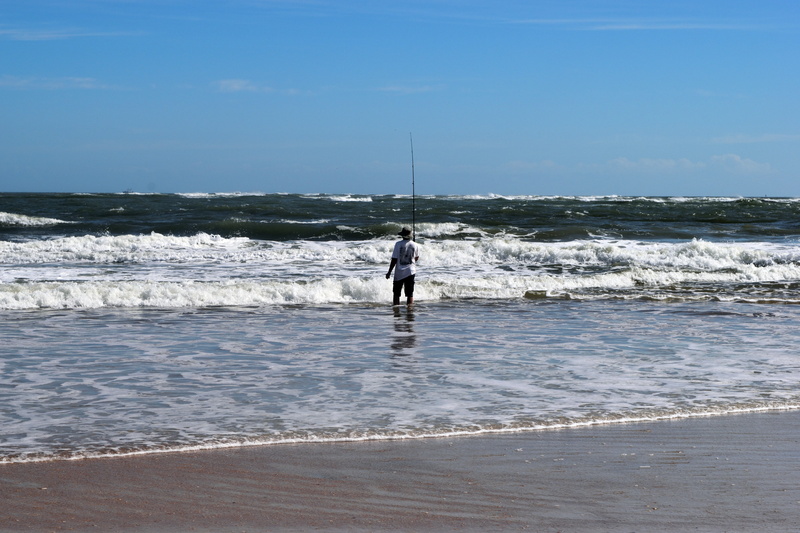 activity, men, beach, wave, surfing, land, angling, person, 5K, coast, ocean, horizon over water, leisure, landscape, rod, kiteboarding, people, hobby