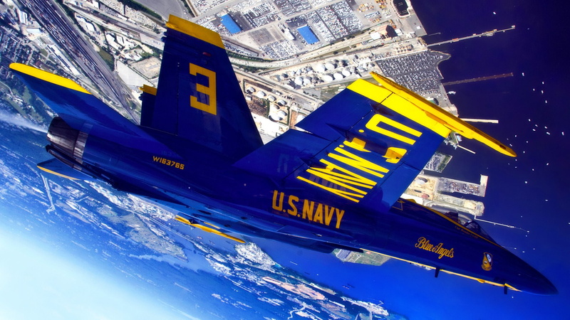 Air Show, McDonnell Douglas F/A-18 Hornet, Angel, 1080P, Blue, Military Aircrafts, Entropy