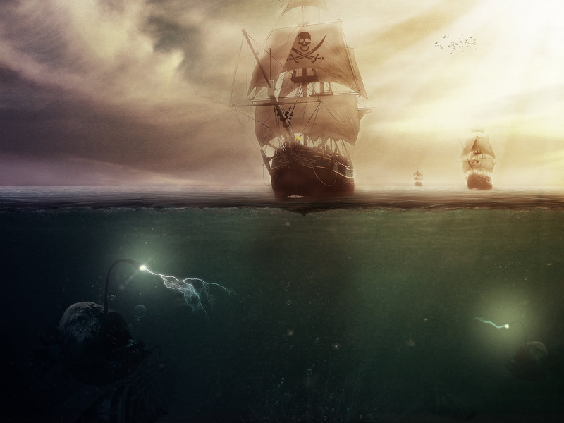 dusk, land, sky, summer, no people, cloud - Sky, lens flare, nautical Vessel, 1080P, sailing, pirates, sun, cultures, blue, fish, adventure, scenics, travel