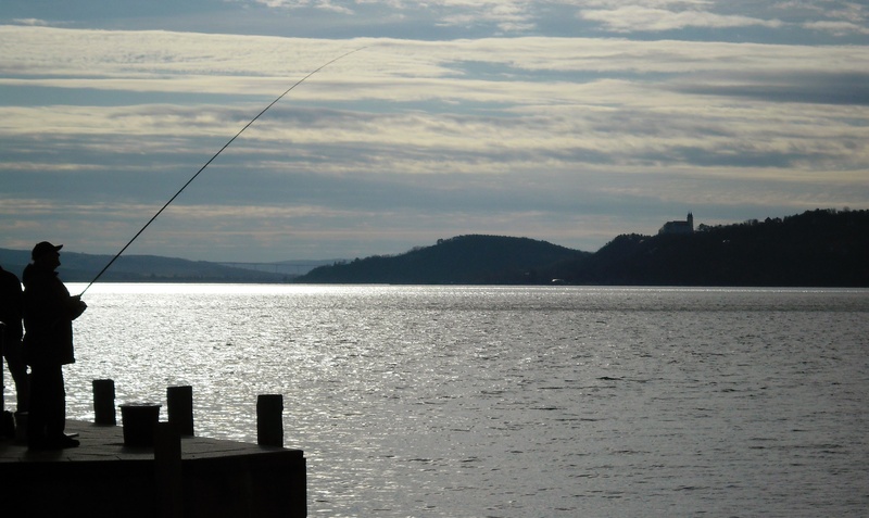 activity, tihany peninsula, tranquility, balatonfüred, fishing rod, tihany, lake balaton, cloud - sky, scenics - nature, patience, waiting, nature, men