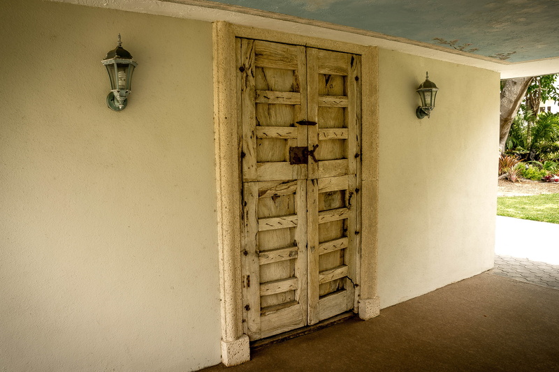 closed, door, basket, building, container, no people, wood - Material, wall - building feature, architecture, entrance, day, window, indoors, old, sunlight