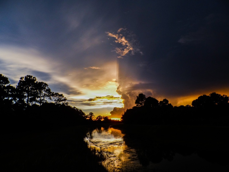 nature, sunrise, orange color, water, evening, canal, natural, hour, dramatic, scenics - nature, non-urban scene, landscape, view, sunset, idyllic, florida