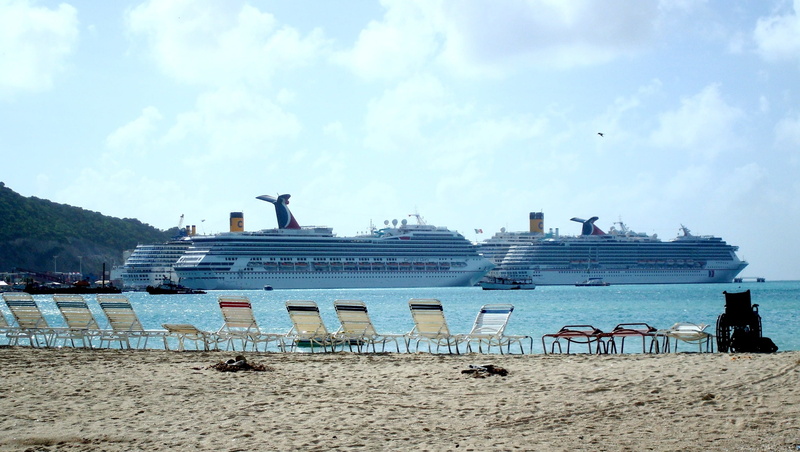sky, caribbean, steel, vacations, holiday, nature, built structure, passengers, sand, travel Destinations, sea, coast, architecture, 2K, blue, ocean, building exterior