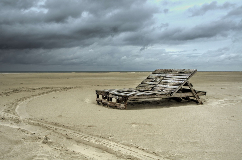 storm cloud, chairs, nature, environment, seaside, abandoned, landscape, vacation, cloud - sky, sea, overcast, absence, holidays, horizon, sky, clouds