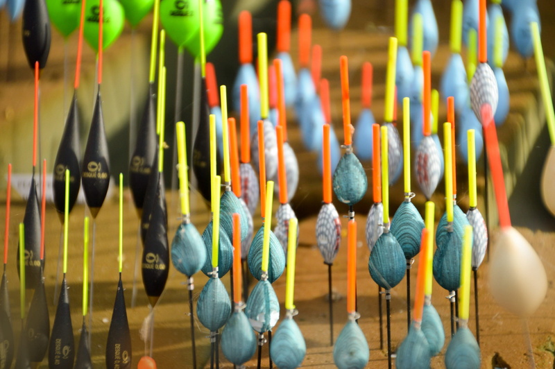 indoors, selective focus, bait, abundance, day, fisherman, close-up, catch, no people, wood - material, large group of objects, multi colored, hook, retail