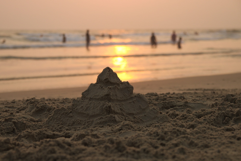 beach, wavs, sea, remote, nature, idyllic, vivid, rock, land, horizon over water, varkala, scenics - nature, sandcastles, horizon, tranquil scene, beauty in nature