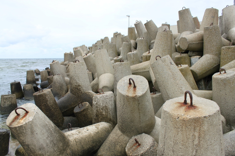 beach, water, history, architecture, old, breakwater, northern poland, scenics - nature, tranquility, sea, land, 4K, no people, day, outdoors, nature