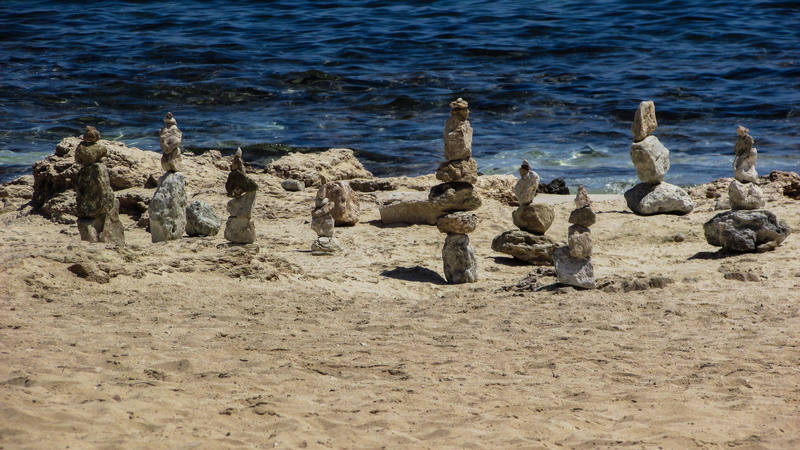 tranquility, wooden post, art and craft, no people, water, cyprus, animal, sunlight, sand, animal themes, nature, Sea, Stones, land, Makronissos, stack