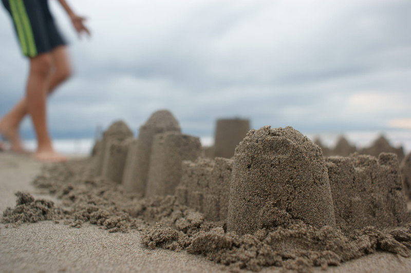 4K, near, travel, nature, beach, human body part, land, focus on foreground, shore, sandcastle, vacations, sea, holiday, one person, trip, standing, seashore