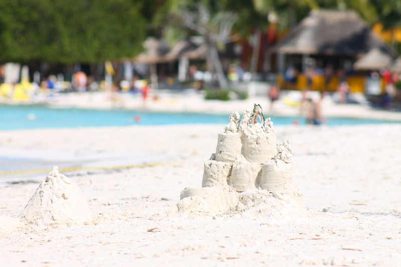travel destinations, tree, sand castle, fancy cakes, focus on foreground, day, sunlight, art and craft, representation, sandcastle, sea, nature, incidental people