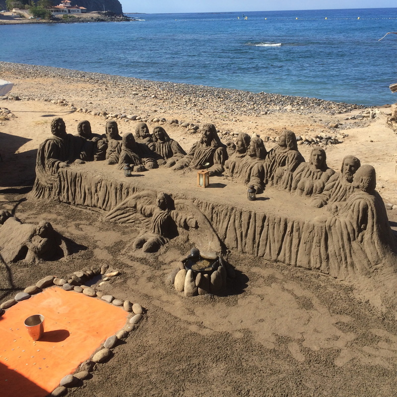 tranquility, beach, 1080P, sandcastle, sand sculpture, Art, nature, no people, scenics - nature, art, outdoors, sand, horizon over water, land, water