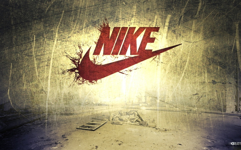 Download 3840x2400 Nike, debris, scratches, nike, 4K, brand backgrounds