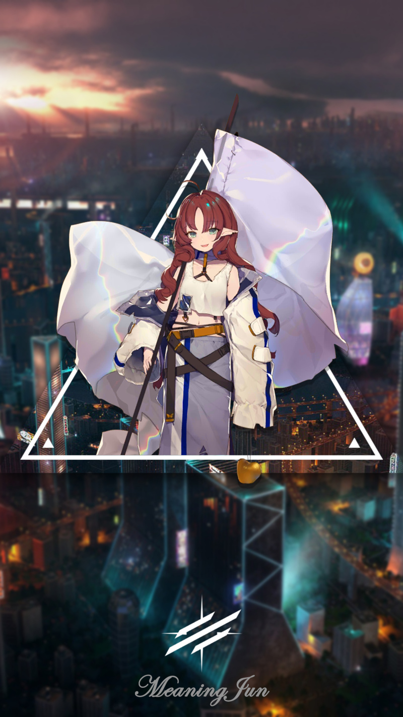 Myrtle R108, MeaningJun, anime girls, 2D, anime, 1080P, Arknights, picture-in-picture