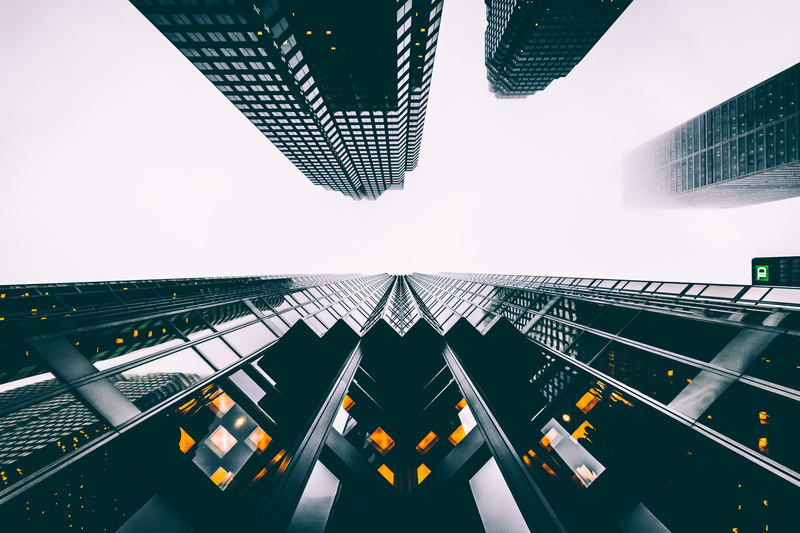 low, city, manhattan - New York City, outdoors, office Building, construction Industry, downtown District, famous Place, urban Skyline, directly below
