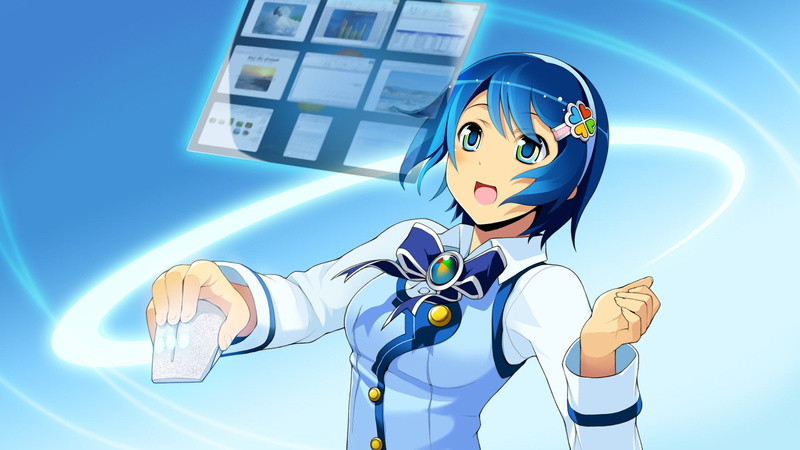 anthropomorphism, 1080P, madobe, short, nanami, blue, eyes, hair