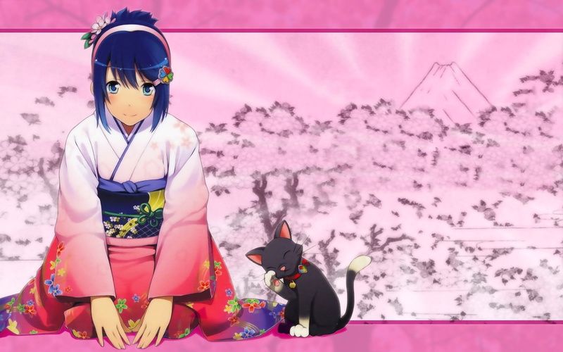 windows, 1080P, madobe, art, hd, technology, ostan, kimono, x, nanami, Windows 7