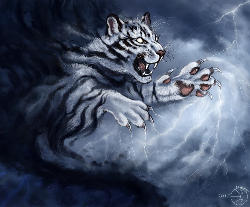 predator, art, 2K, tiger, grin, claws