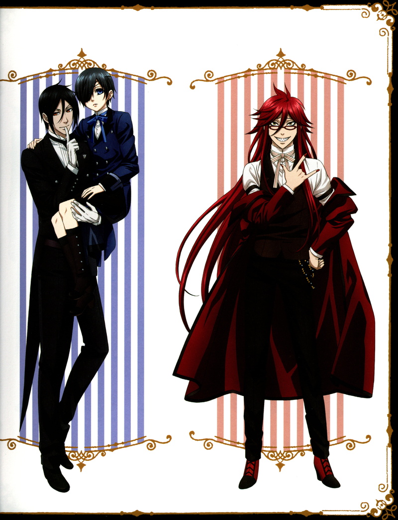 Sutcliff Grell, Ciel Phantomhive, Black Butler, Kuroshitsuji, 4K, sebastian