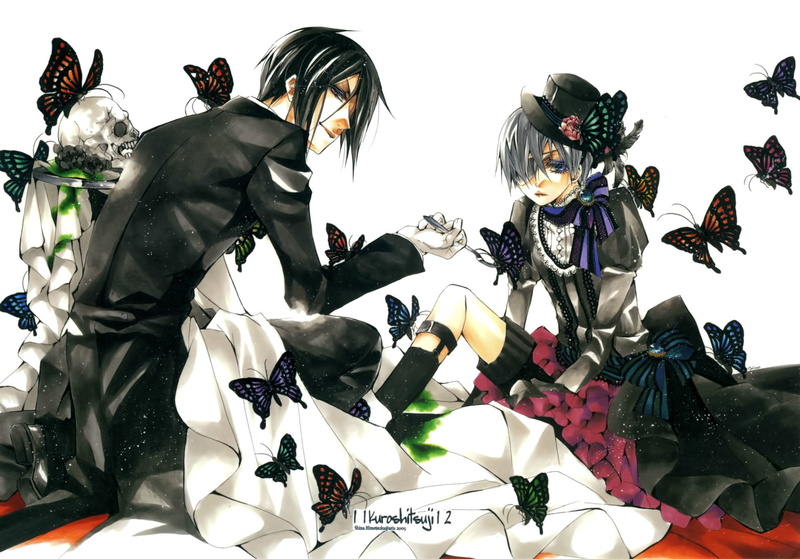 plant, variation, white background, studio shot, flowering plant, 1080P, Anime, Ciel Phantomhive, still life, rose, art and craft, fashion, representation