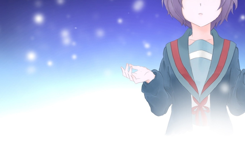 short hair, anime, school uniform, 720P, anime girls, The Melancholy of Haruhi Suzumiya, Nagato Yuki
