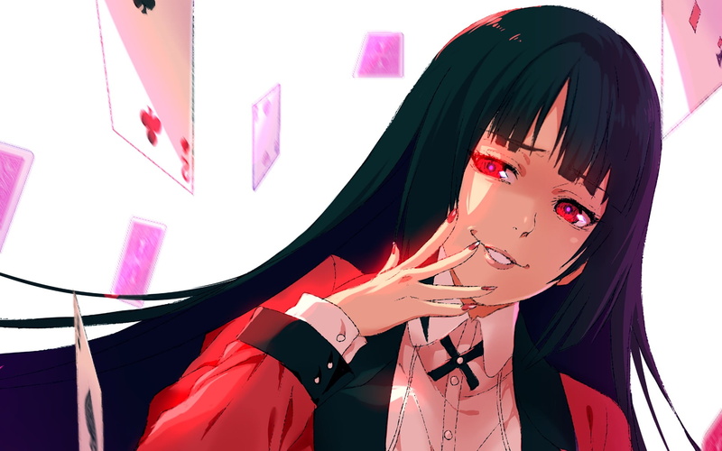 Kakegurui, close-up, indoors, clothing, portrait, no people, red, mannequin, arts culture and entertainment, pink color, anime girls, creativity, female likeness