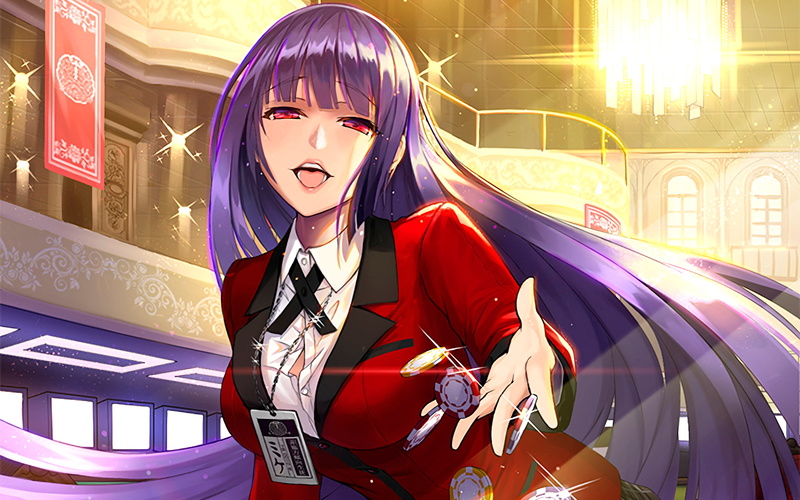 1080P, anime girls, Jabami Yumeko, Kakegurui, anime