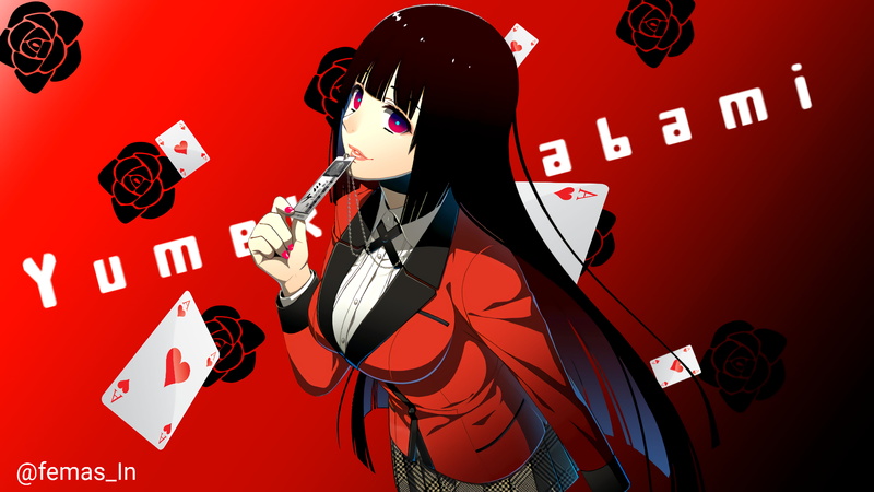 Jabami Yumeko, anime girls, Kakegurui, 4K